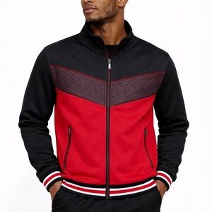 Men's Black and Red Jacket